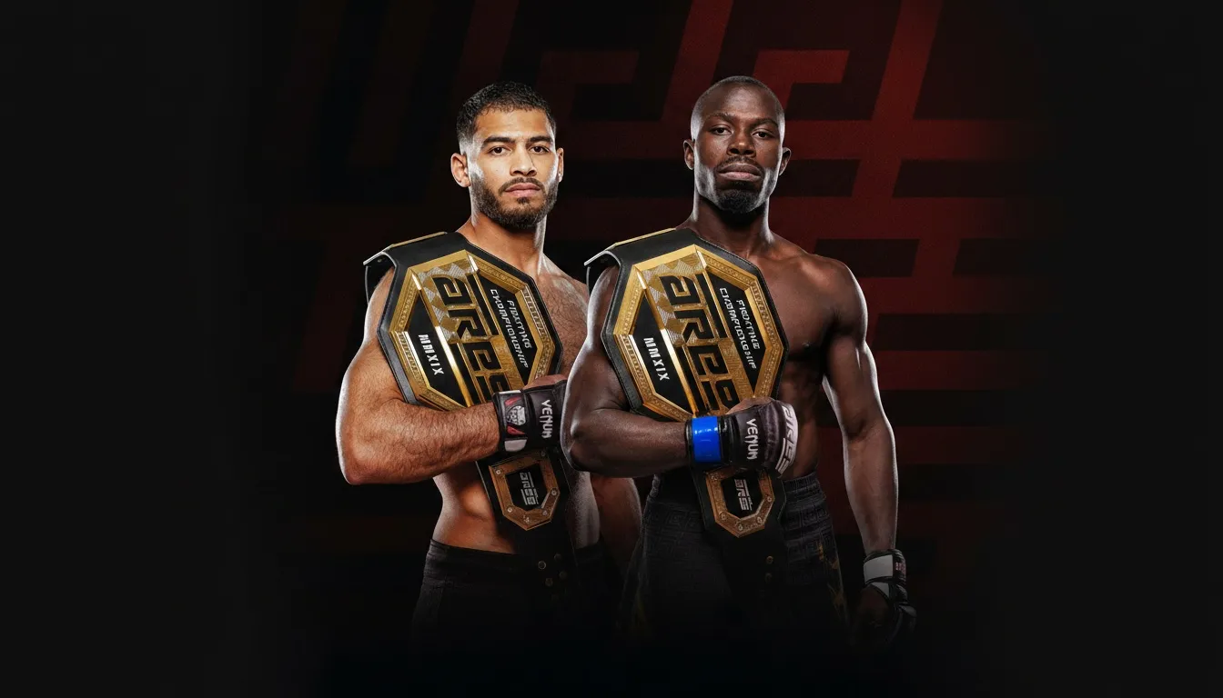 Walid Masmoudi et Fabacary Diatta, champions ARES, avec leurs ceintures